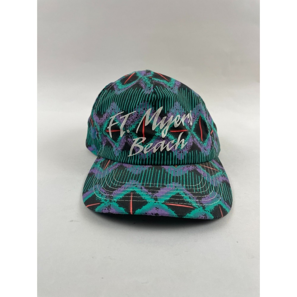 Cameo Ft Myers Beach Florida Adjustable Cap Unisex Blue Snapback Vintage